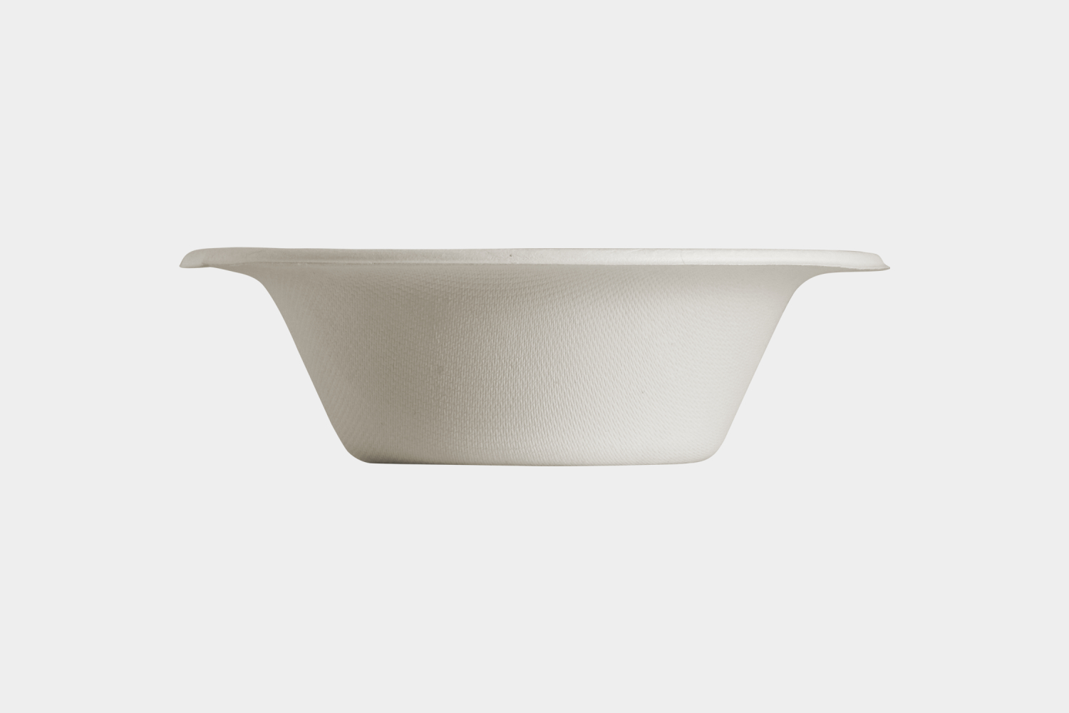 8oz Small Sugarcane Bagasse Bowl Height Width View - Ecolates