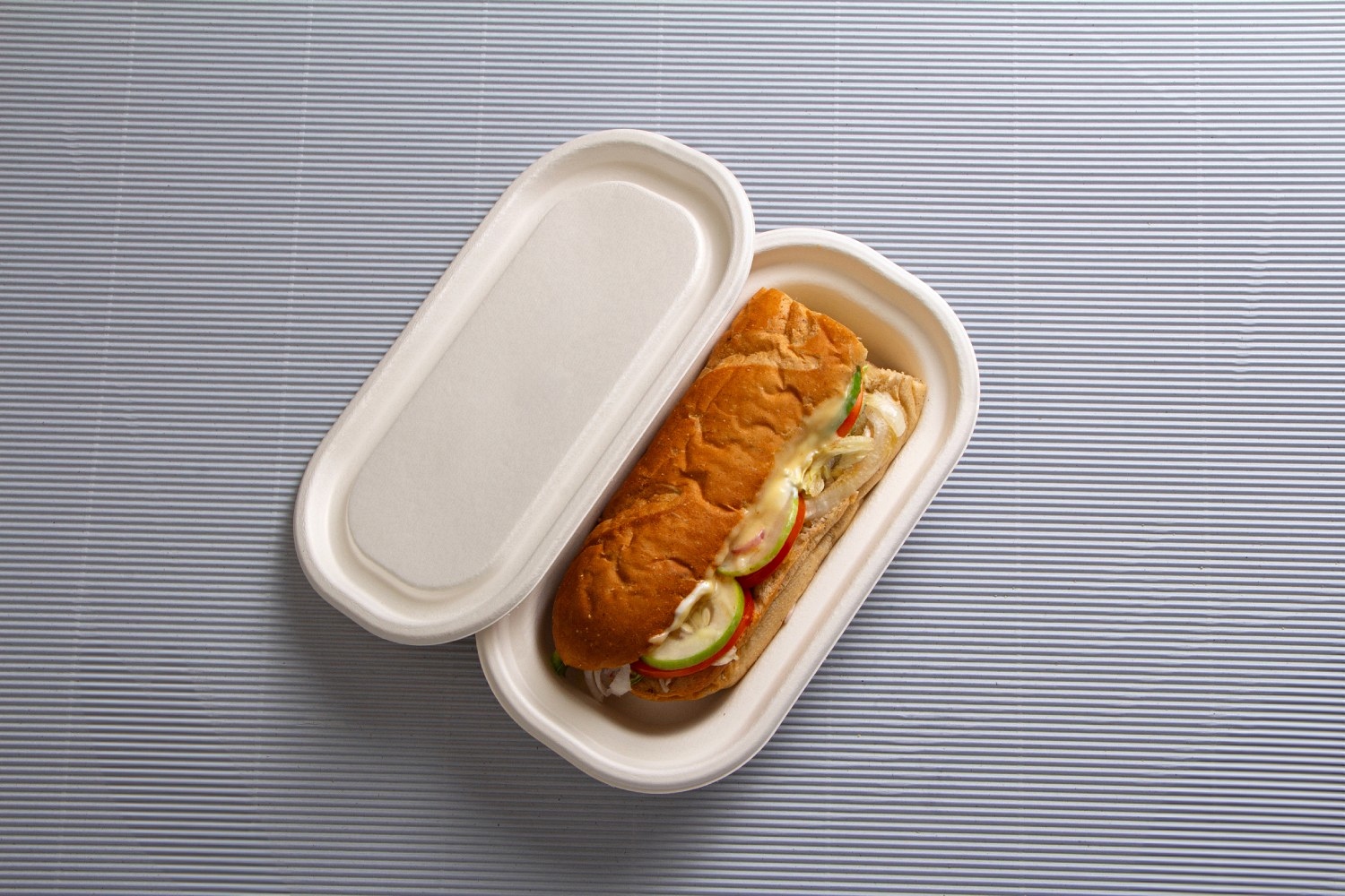Bagasse Food Container with Lid - Ecolates