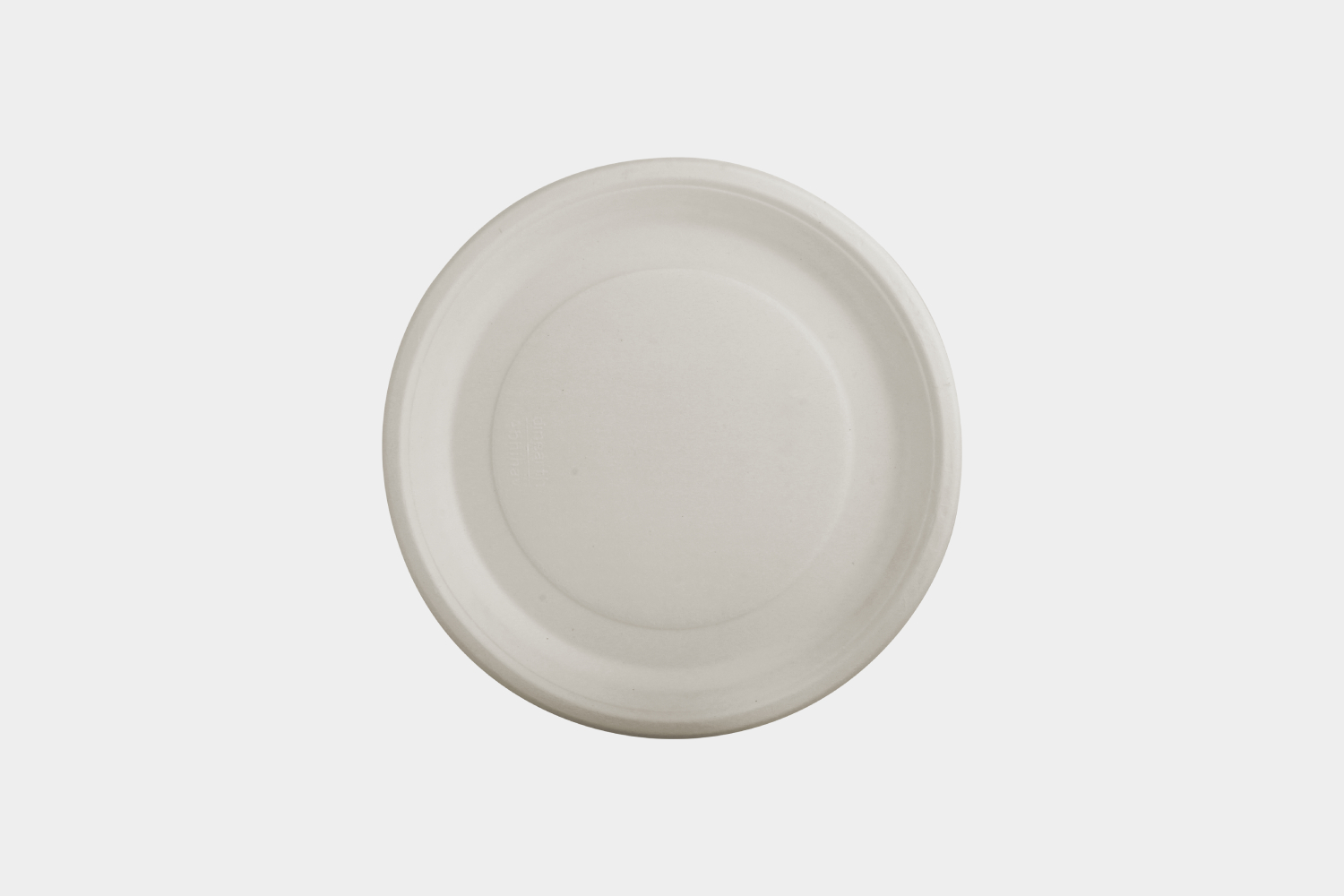 Flat Round Bagasse Plate Top View - Ecolates