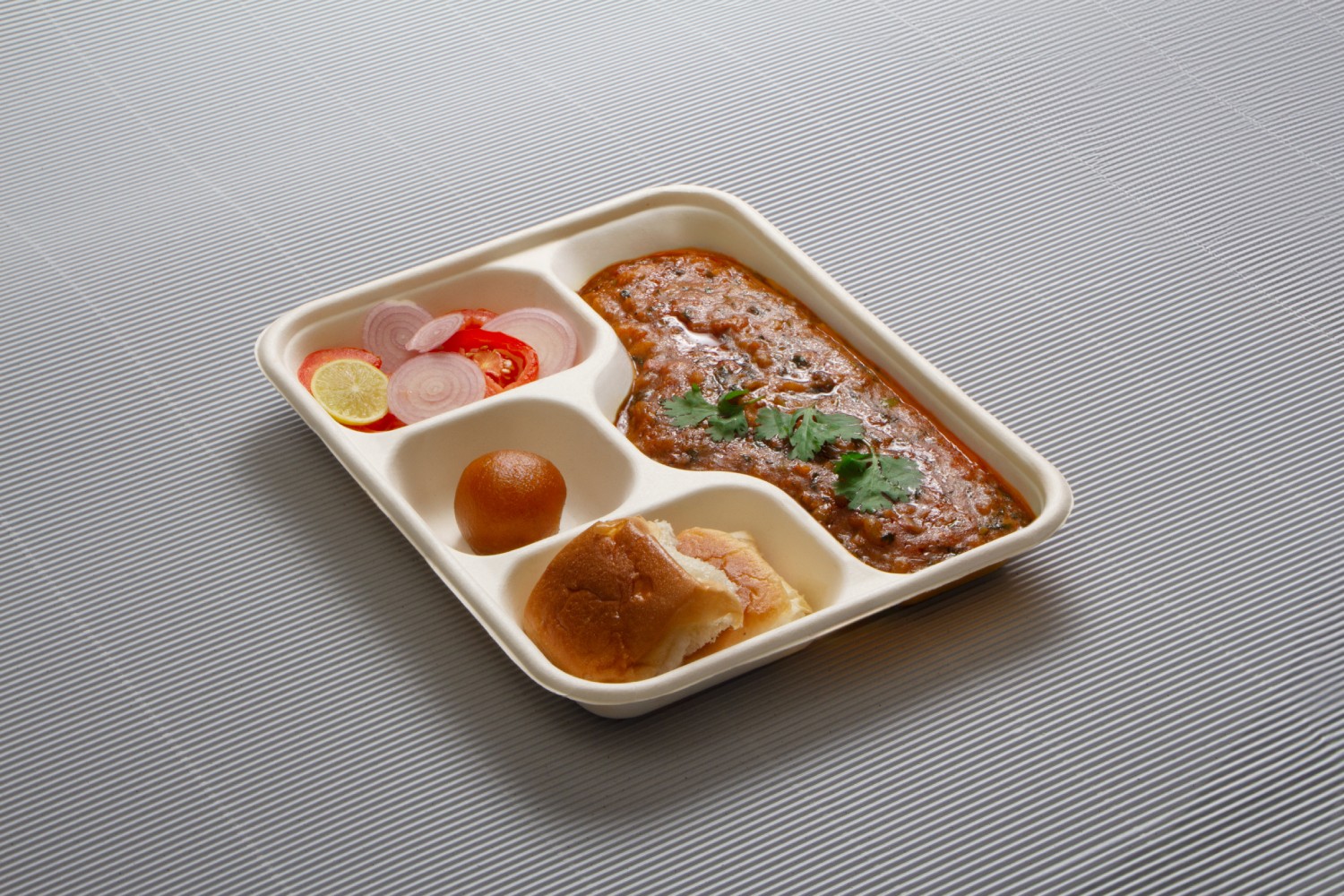 Four Section Sugarcane Bagasse Plate - Ecolates