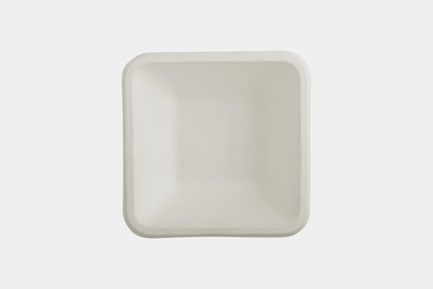 Square Bagasse Bowl Top View - Ecolates